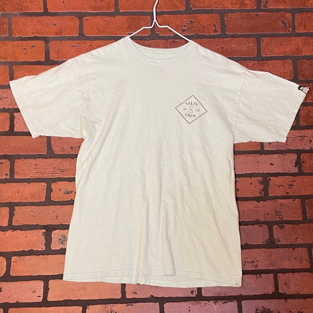 Salty‎ Crew Mens Light Blue Logo Graphic T-Shirt M Cotton Surf Skate